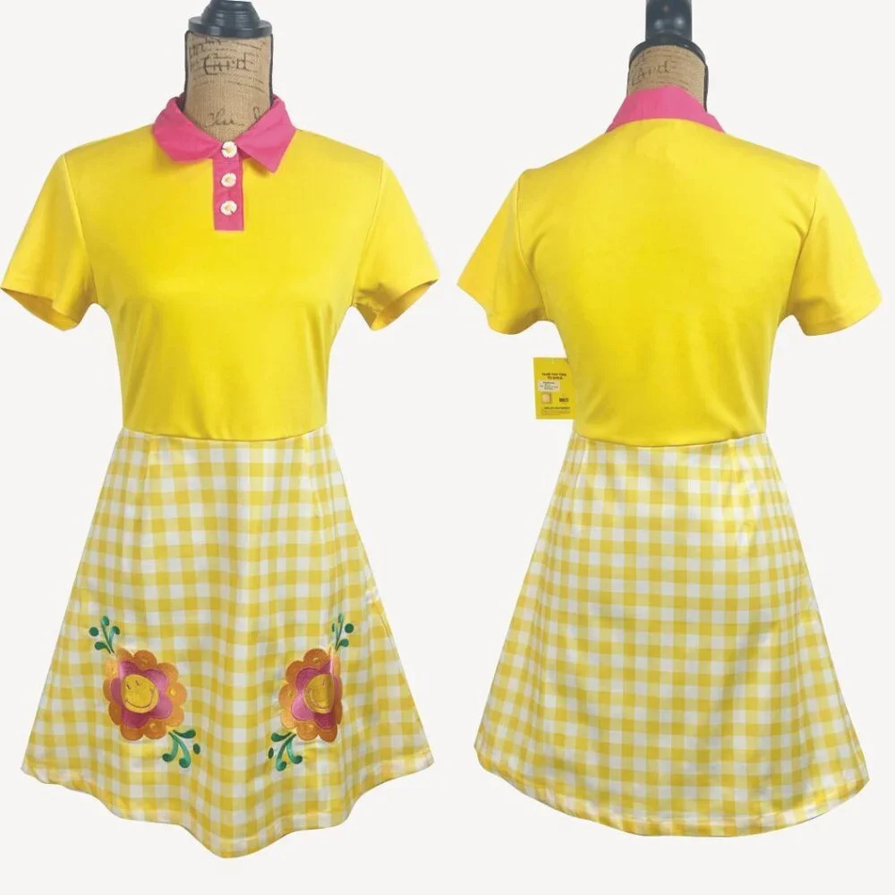 NWT Smiley Yellow Gingham Dress
